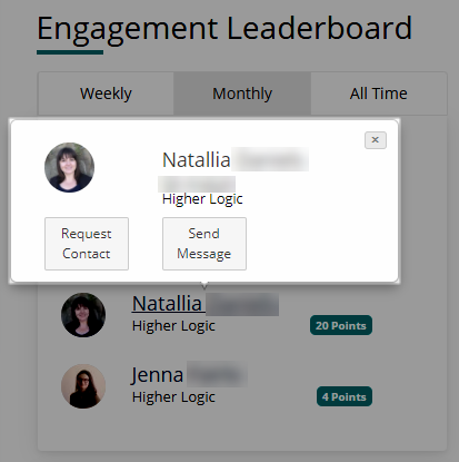 Leaderboard Widget